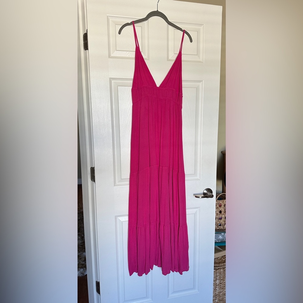 Pink V- Neck dress